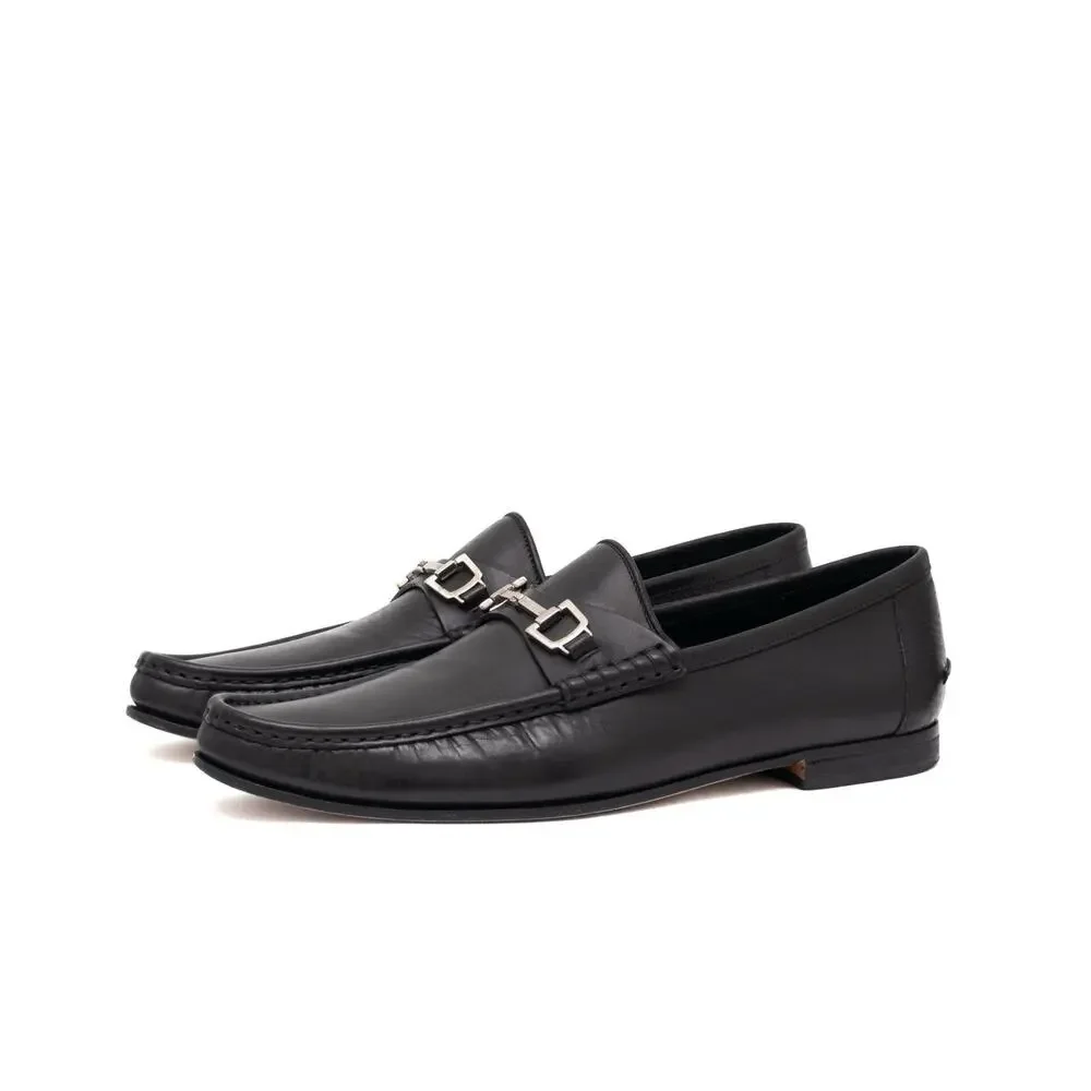 VTG GUCCI Tom Ford Era 247489 Leather Horsebit Loafers in Black US 9.5